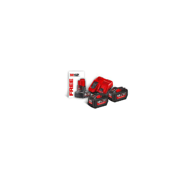 Энергокомплект MILWAUKEEM18 HNRG-122 (ЗУ M12-18FC+2акк.Х12А HВ12) + подарок аккумулятор M12 B6