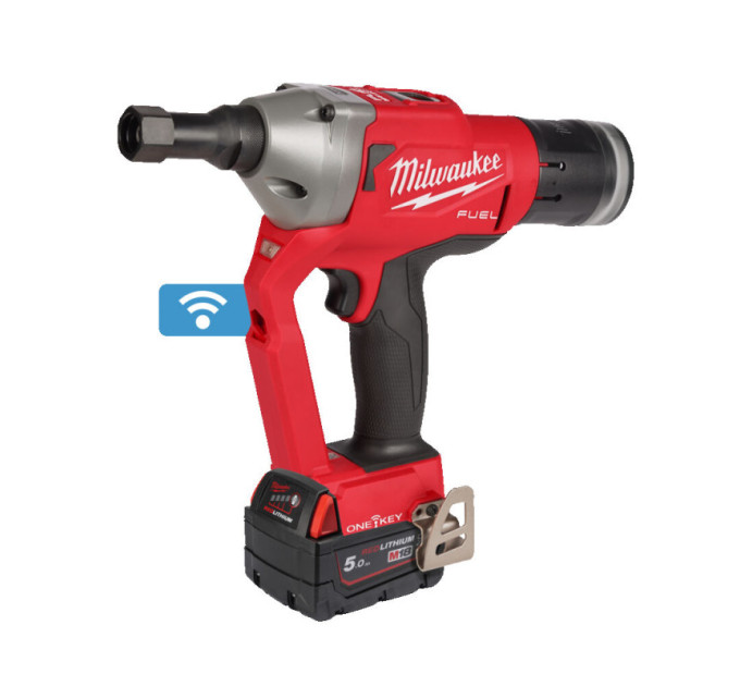 Заклепочник аккумуляторный для вытяжных заклепок MILWAUKEE M18 ONEFLT-502X, (Ø4,8-6,4мм)(ЗУ+3акХ5)