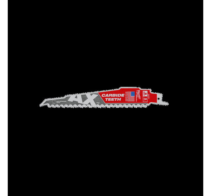 Полотно для сабельных пил AX FANG TIP CARBIDE MILWAUKEE, 150х5мм, (5шт), (дерево с гвоздями)