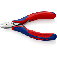 Кусачки боковые (бокорезы) для электроники, Ø1,3мм, 115мм KNIPEX 77 22 115 SB, хромированные