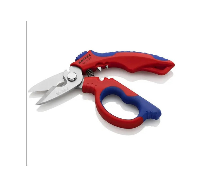 Ножницы електрика, 180мм KNIPEX 95 05 20 SB, с двойным гнездом для обжима, хромированные
