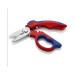 Ножницы електрика, 180мм KNIPEX 95 05 20 SB, с двойным гнездом для обжима, хромированные