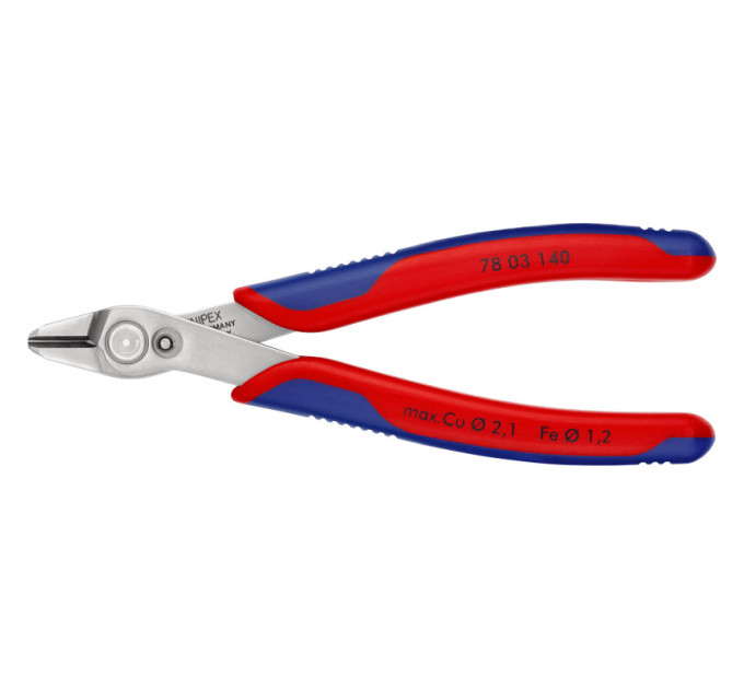 Кусачки Electronic Super Knips XL Ø2,1мм, 140мм KNIPEX 78 03 140 SB (в блистере)