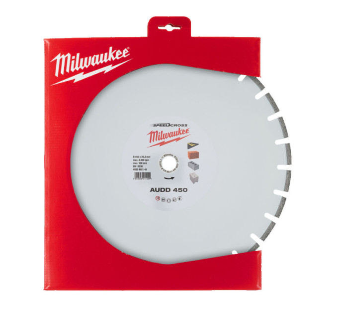 Диск алмазный Speedcross MILWAUKEE AUDD 450, Ø450мм (бетон, кирпич, асфальт)