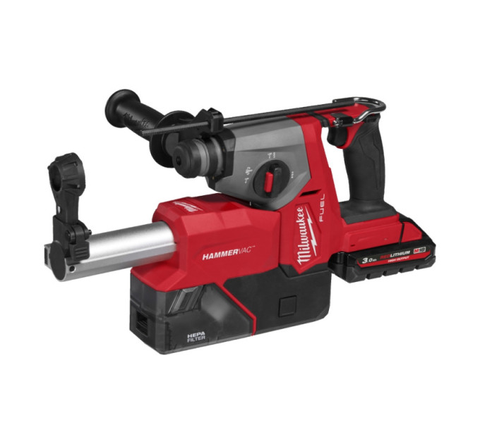 Перфоратор аккумуляторный бесщеточный SDS-PLUS MILWAUKEE M18 FHACDDE-0C (1,7Дж) с пылеотводом