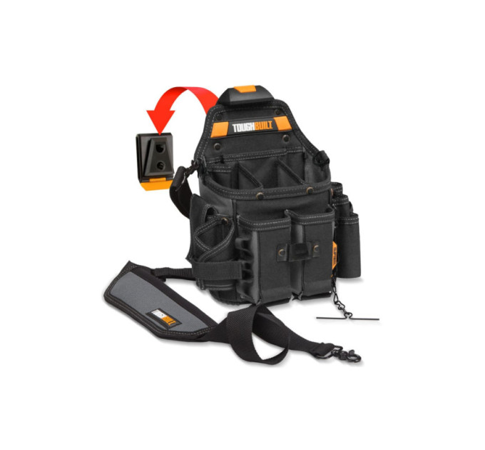Строительная поясная сумка для электрика ClipTech Toughbuilt TB-CT-114