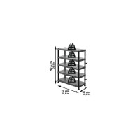Система стеллажей QBRICK SYSTEM REGULAR Low 74/32см, 5 полок, 100кг (5901238263302)