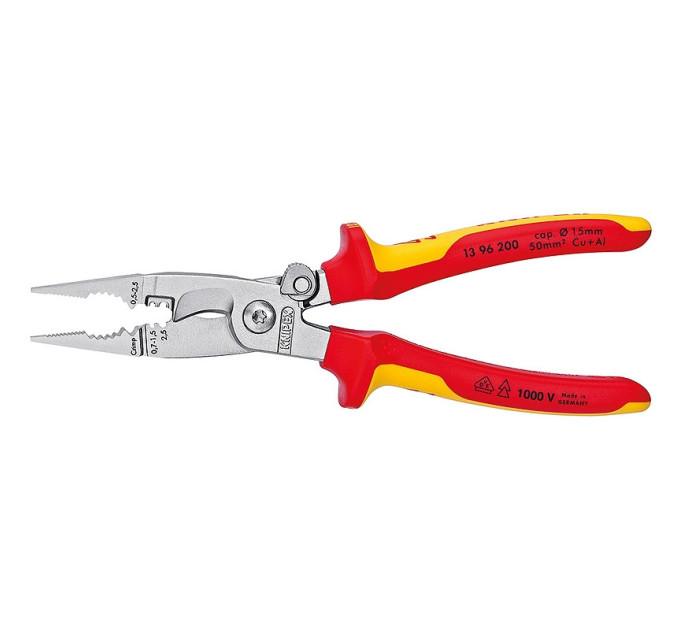 Многофункциональные клещи с пружиной для электромонтажных работ KNIPEX 13 96 200