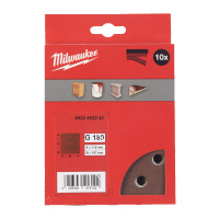 Шліфувальні листи MILWAUKEE, 115x107мм HL, зерно 180, (10шт)