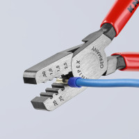 Инструмент для обжима контактных гильз 0,25-2,5мм², 145мм KNIPEX 97 61 145 А, фосфатированный