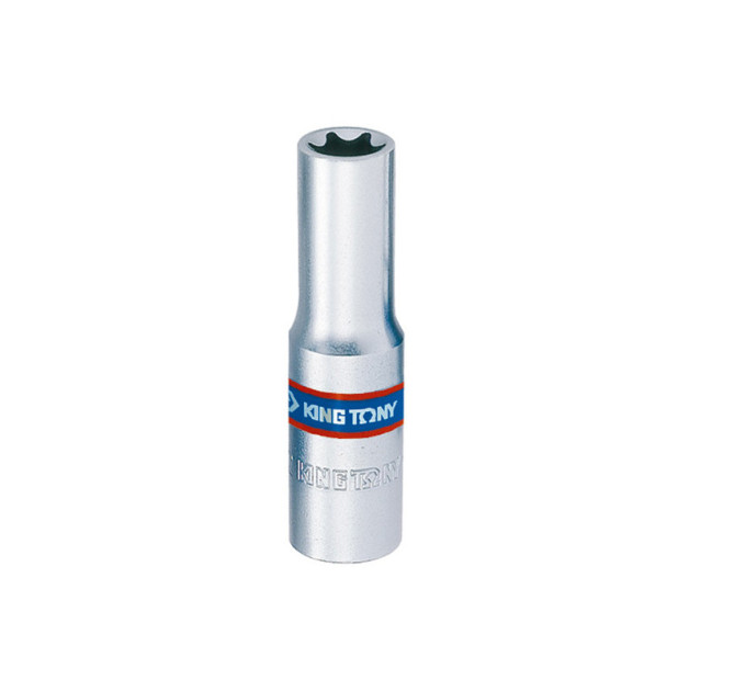 Головка торцевая хромированная TORX Е-стандарт 3/8" KING TONY, E8, удлиненная