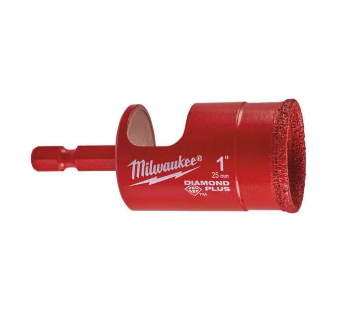 Коронка алмазна Diamond Plus MILWAUKEE, Ø25мм (1/4 Hex)