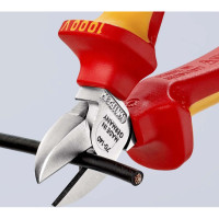 Кусачки боковые (бокорезы), Ø4,0мм, 140мм VDE KNIPEX 70 06 140, хромированные