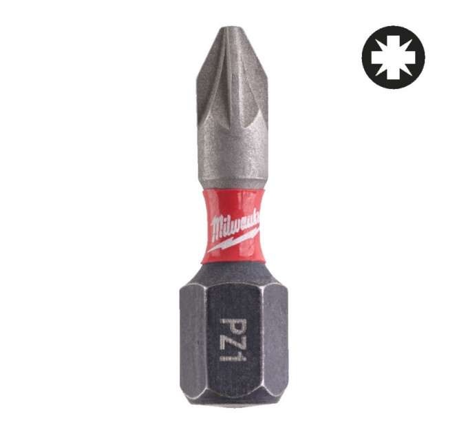 Біта SHOCKWAVE MILWAUKEE, PZ1, 25мм, (2шт)