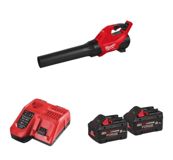 Воздуходувка аккумуляторная бесщёточная MILWAUKEE M18 FBLG3-802 (ЗУ+2ак.Х8Аг) FORGE™