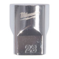 Головка торцевая хромированная ½” MILWAUKEE, (звезда 12 гранн.), 23мм
