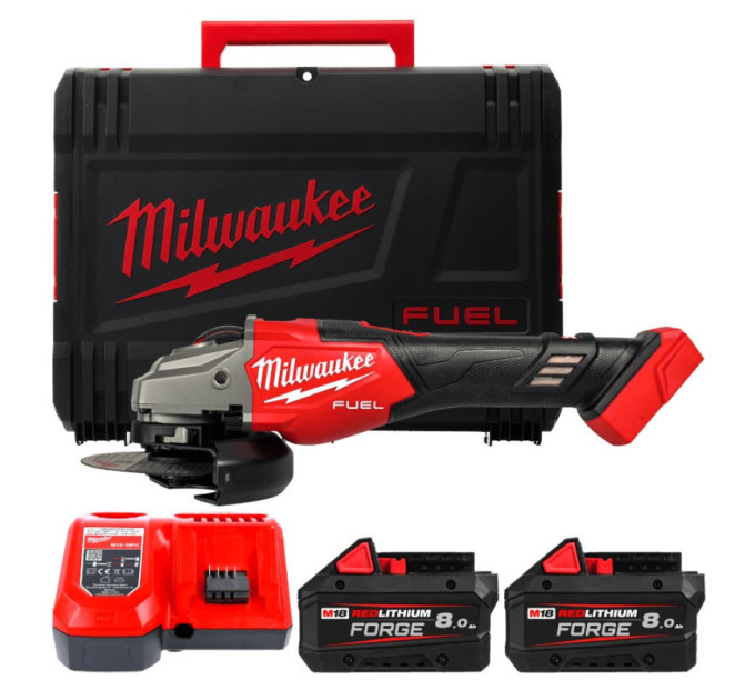 Шліфмашина кутова - болгарка акумуляторна безщіткова MILWAUKEE Ø125мм M18 FHSAG125XB2-802X