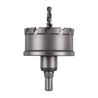 Цельная коронка Holesaw TCT MILWAUKEE для стали/нержавеющей стали, Ø64мм