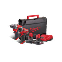 Набір з 2х інструментів безщіткових акумуляторних MILWAUKEE M12 FPP2A-602X Набір з 2х інструментів безщіткових акумуляторних MILWAUKEE M12 FPP2A-602X