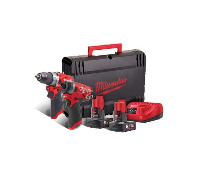 Набір з 2х інструментів безщіткових акумуляторних MILWAUKEE M12 FPP2A-602X