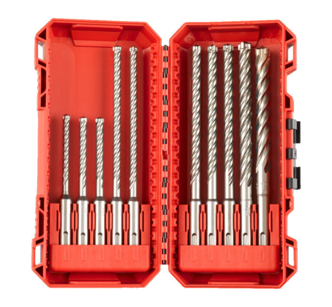 Набор буров MX4 SDS-PLUS PACKOUT MILWAUKEE (5-12мм) (10шт), (замена на 4932500062)