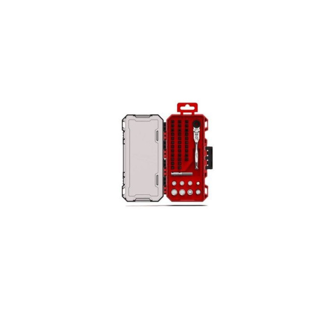 Набор бит с трещеткой хромированной шарнирной 1/4'' Hex MILWAUKEE