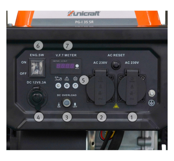 Генератор бензиновий инверторный кВт 3,5 UNICRAFT PG-I 35 SR