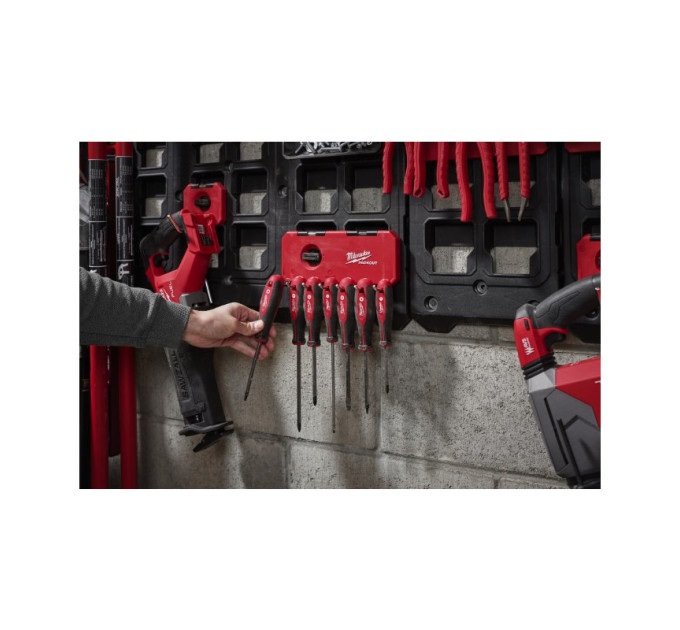 Держатель для ключей PACKOUT MILWAUKEE SMALL HOOK ROW (7 крючков) (100x232x77мм)