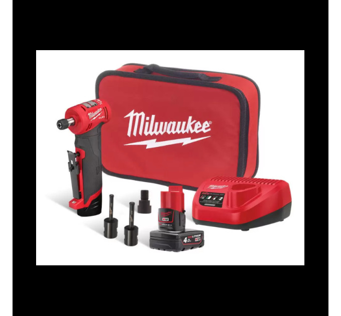 Машина шлифовальная аккумуляторная цанговая угловая MILWAUKEE M12 FDGA-422BA (ЗУ, 2акк.,сумка)