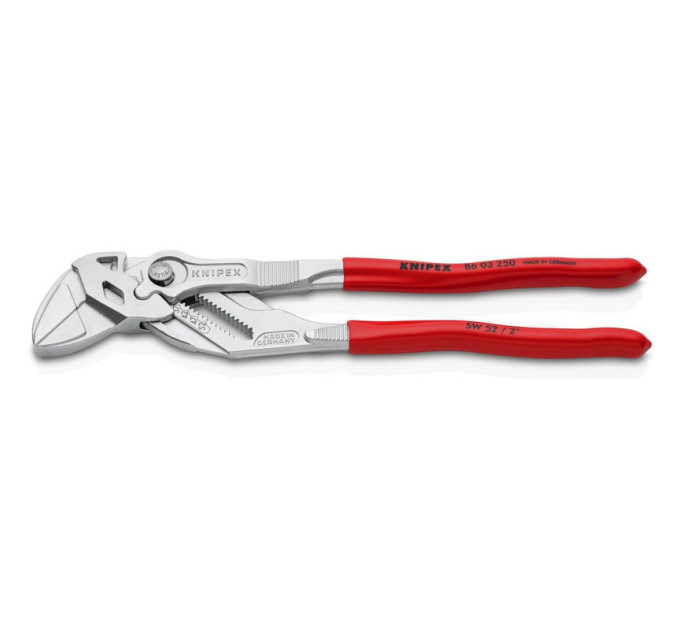Клещи переставные-гаечный ключ, Ø52мм KNIPEX 86 03 250 SB, хромированные