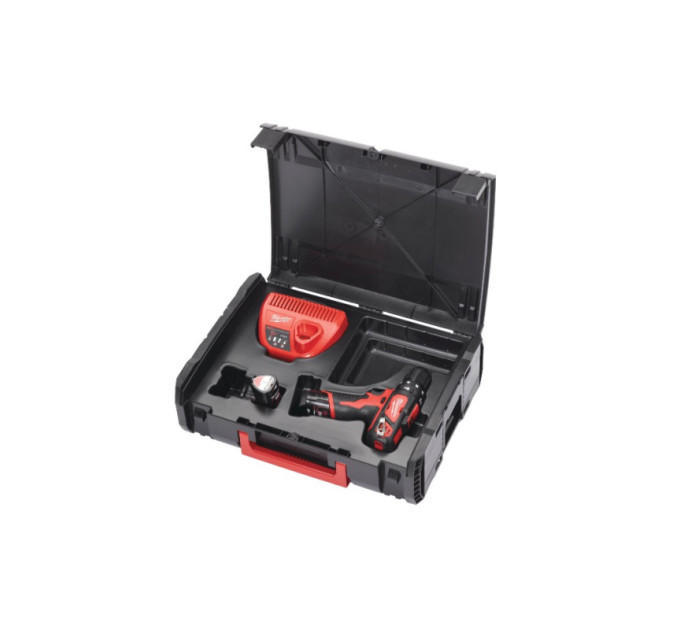 Дриль-шуруповерт акумуляторна ударна MILWAUKEE M12 BPD-202X (30 Нм) (ЗУ+2ак.Х2Ач+кейс)