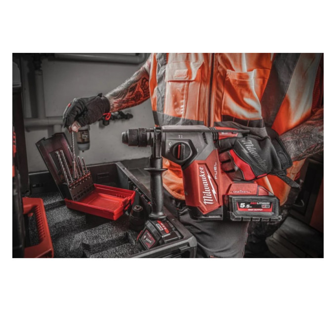 Перфоратор аккумуляторный бесщёточный SDS-PLUS MILWAUKEE M18 ONEFHX-0X (2,5Дж) (каркас+HDкейс)