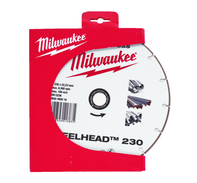 Диск алмазный Speedcross STEELHEAD™ 230 MILWAUKEE, Ø230мм, (металл, нержавейка)