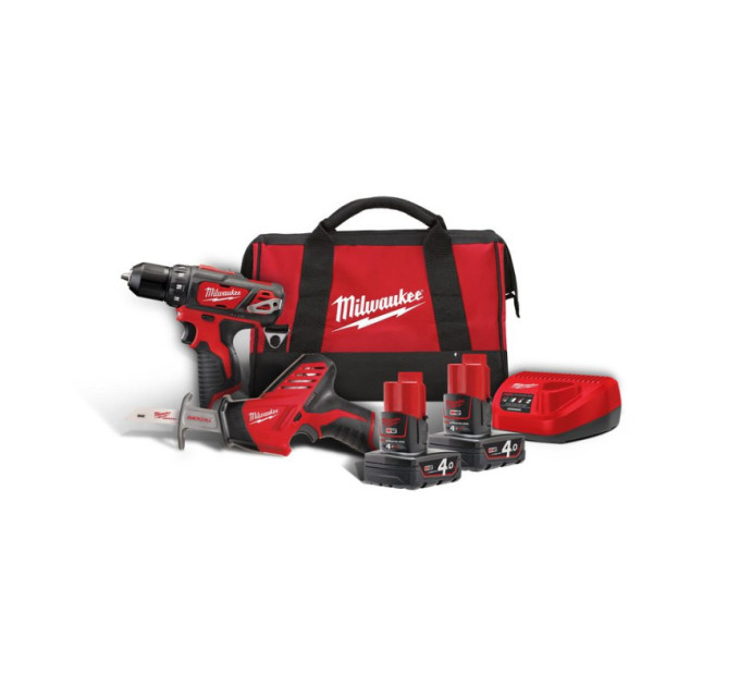 Набір з 2х акумуляторних інструментів MILWAUKEE M12 ВPP2В-402В