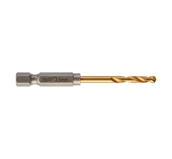 Свердло по металу RedHEX SHOCKWAVE™ HSS-TiN MILWAUKEE, Ø3,5х69х25мм, (10шт)