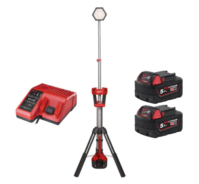 Прожектор світлодіодний акумуляторний MILWAUKEE M18 SAL2-502B (ЗУ+2акк.Х5Ач)