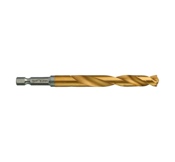 Свердло по металу RedHEX SHOCKWAVE™ HSS-TiN MILWAUKEE, Ø10,0х120х76мм, (5шт)