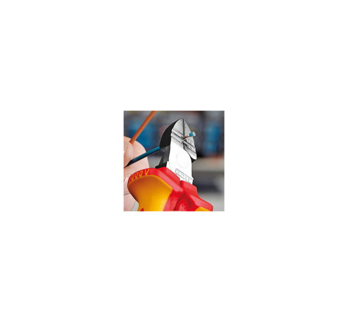 Кусачки боковые (бокорезы) особой мощности, Ø2,5мм, 160мм VDE KNIPEX 14 26 160, хромированные