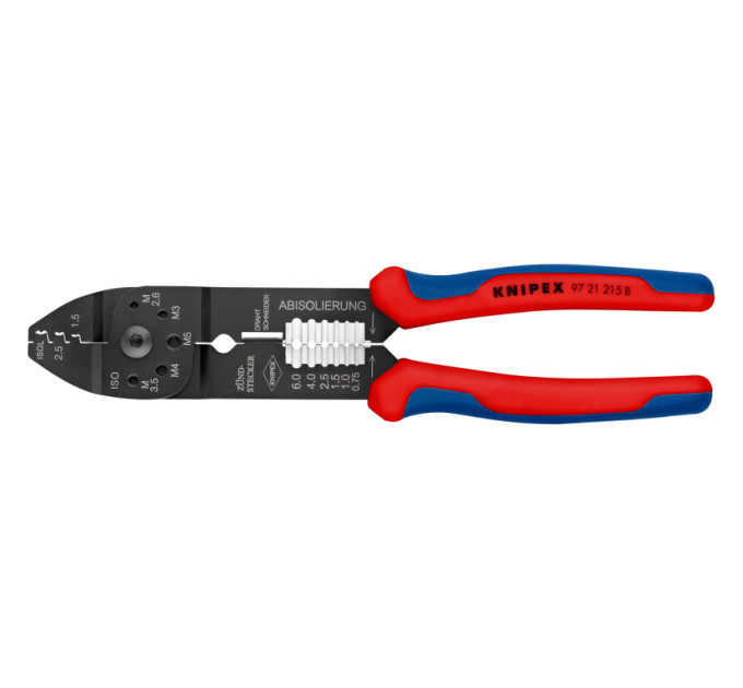 Клещи для опрессовки, резки и зачистки 230мм KNIPEX 97 21 215 B, фосфатированные