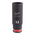 Головка ударная ShW 1/4'' SKT MILWAUKEE, удлиненная, 13мм