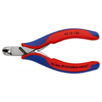 Кусачки боковые (бокорезы) для электроники, 15°, Ø1,0мм, KNIPEX 62 12 120, полированные