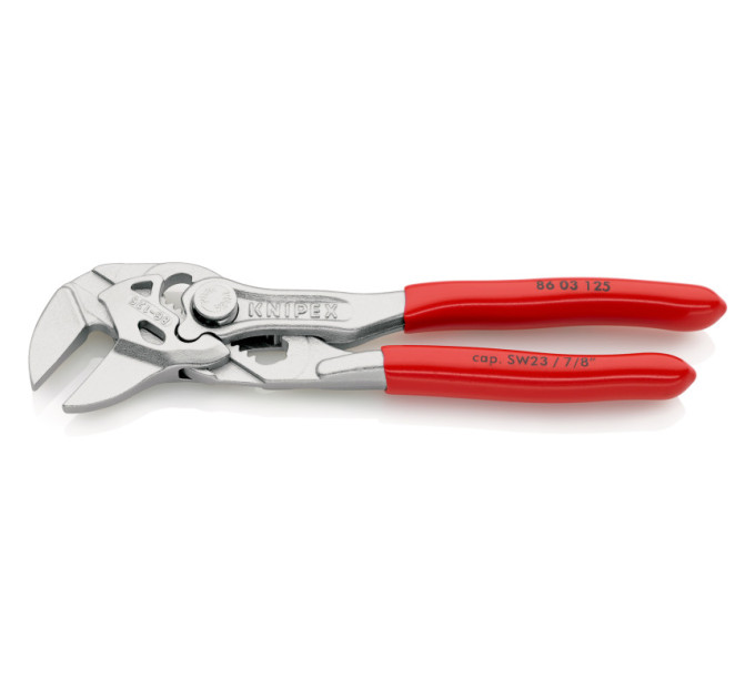 Клещи переставные-гаечный ключ, Ø23мм KNIPEX 86 03 125, хромированные