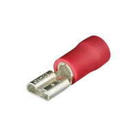Гильзы флажковые изолированные 6,3х0,8мм KNIPEX 97 99 020, (0,5-1,0мм²) (100шт), красные