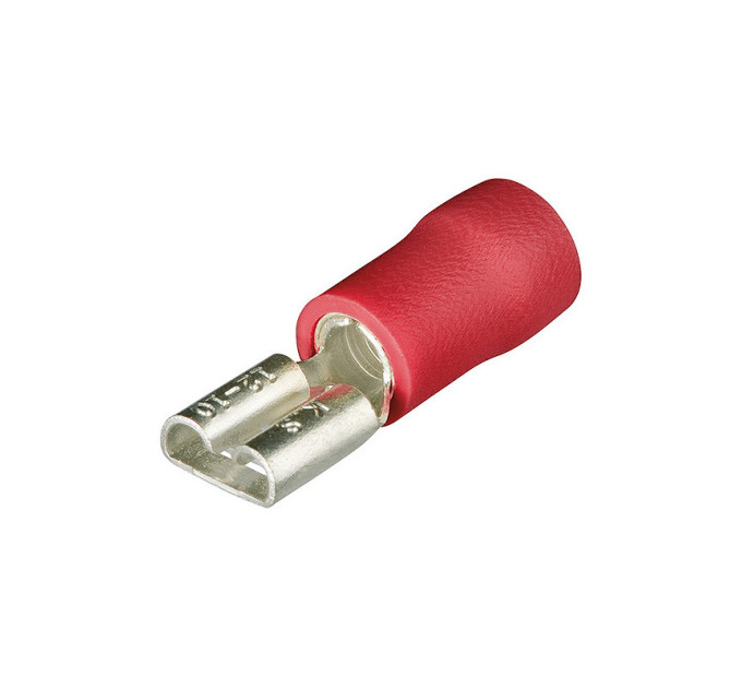 Гильзы флажковые изолированные 6,3х0,8мм KNIPEX 97 99 020, (0,5-1,0мм²) (100шт), красные