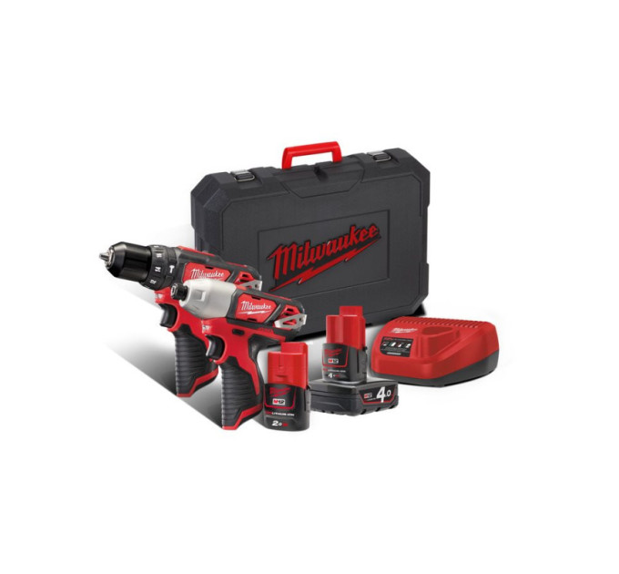 Набір з 2х акумуляторних інструментів MILWAUKEE M12 BPP2B-421C