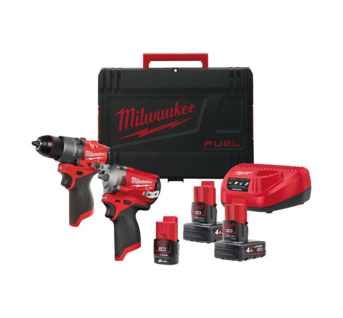 Набір з 2х інструментів безщіткових акумуляторних MILWAUKEE M12 FPP2H2-423X