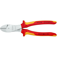 Кусачки боковые (бокорезы) особой мощности, Ø4,2мм, 200мм VDE KNIPEX 74 06 200 SB, хромированные