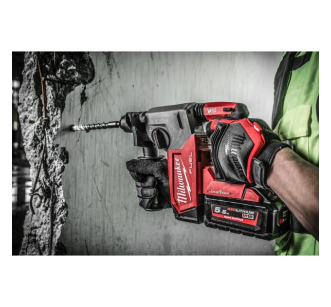 Перфоратор акумуляторний безщітковий SDS-PLUS MILWAUKEE M18 ONEFHX-552X (2,5Дж)(ЗУ+2Х5.5Ач+HDкейс)