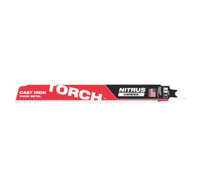 Полотно для сабельных пил TORCH CARBIDE NITRUS MILWAUKEE, 230/3,1мм, 8 t (металл)