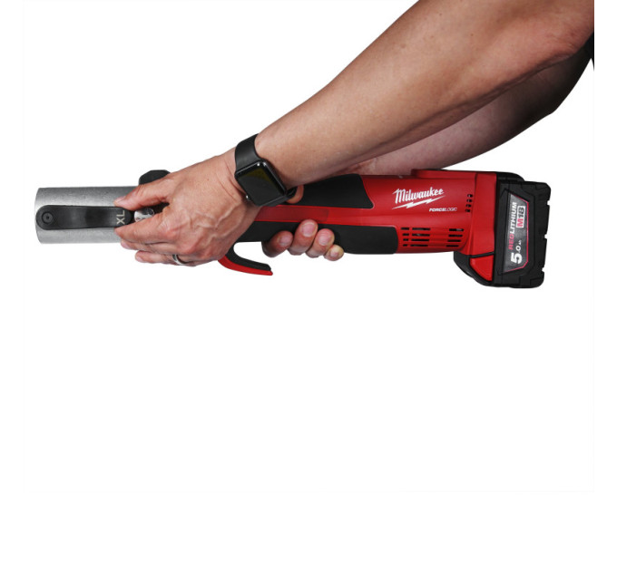 Обтискач гідравлічний акумуляторний для труб MILWAUKEE M18 BLHPTXL-502C (ЗУ+2Х5Ач+кейс)